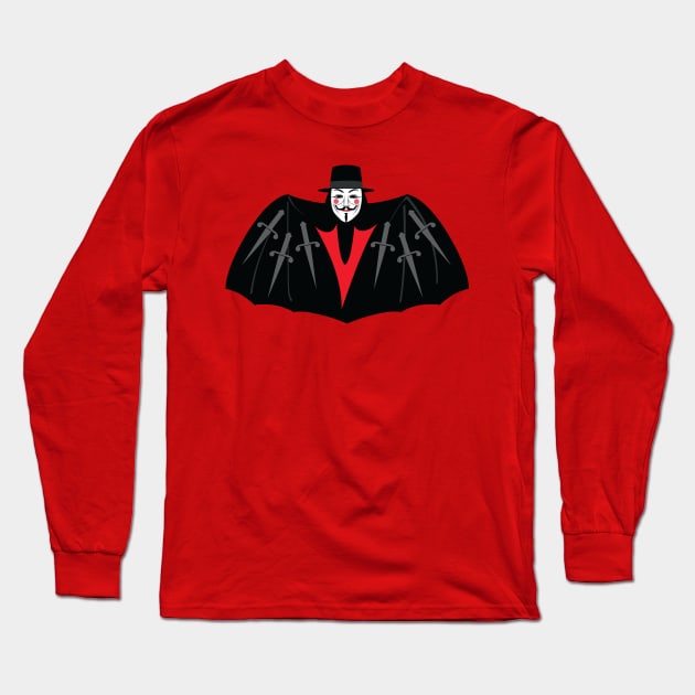 V for Vendetta Long Sleeve T-Shirt by MeanDean